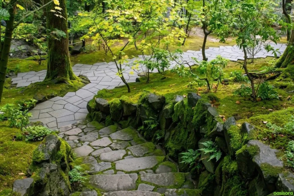 Zen Garden Ideas: 20 Calm Designs for Modern Spaces (2026) 8 Asymmetrical-Paving-Transitions