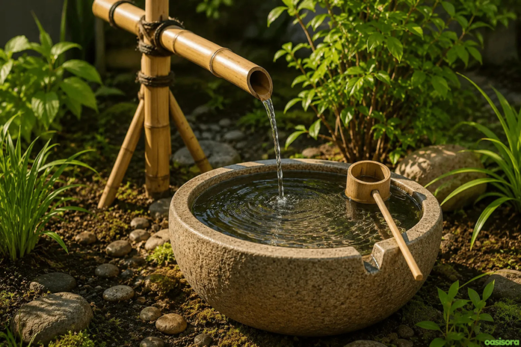 Zen Garden Ideas: 20 Calm Designs for Modern Spaces (2026) 12 Incorporate-a-Bamboo-Water-Feature