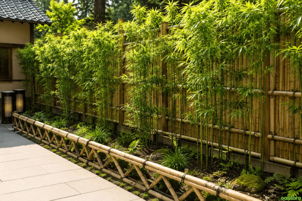 Zen Garden Ideas: 20 Calm Designs for Modern Spaces (2026) 16 Plant-a-Bamboo-Privacy-Fence
