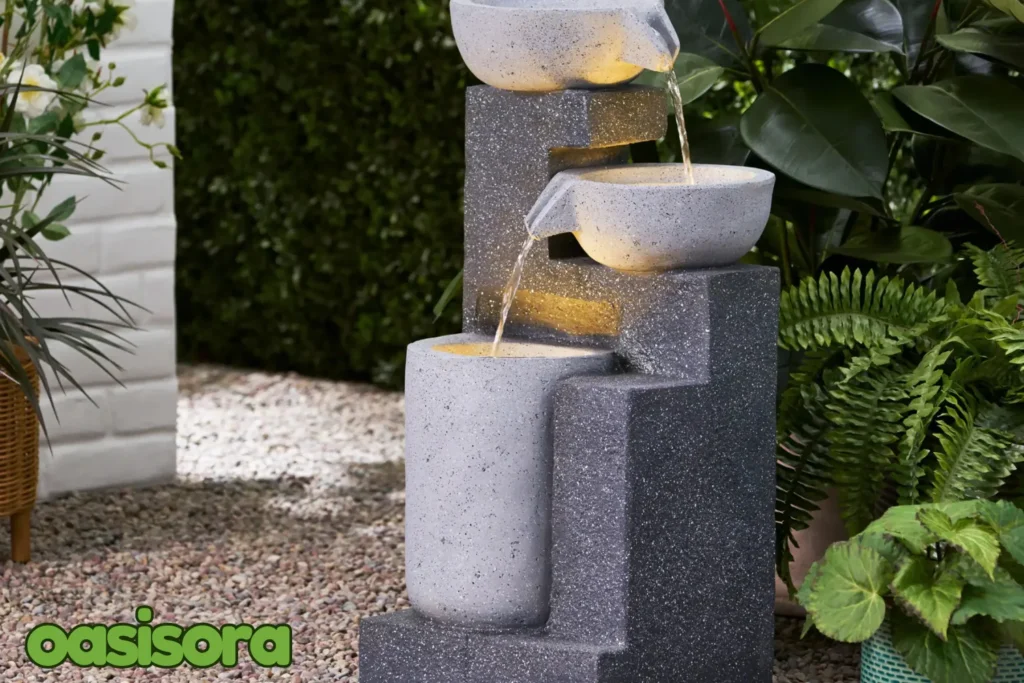 Three-bowl-rock-fountain