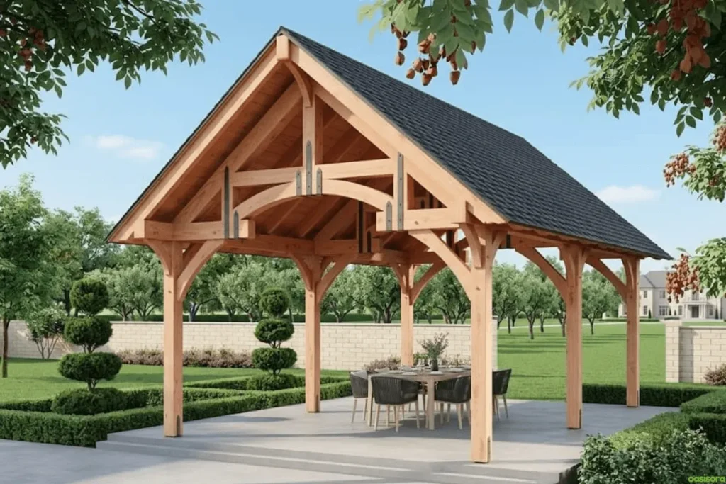 Wood-vs-Vinyl-vs-Timber-Frame-Pavilion-Materials