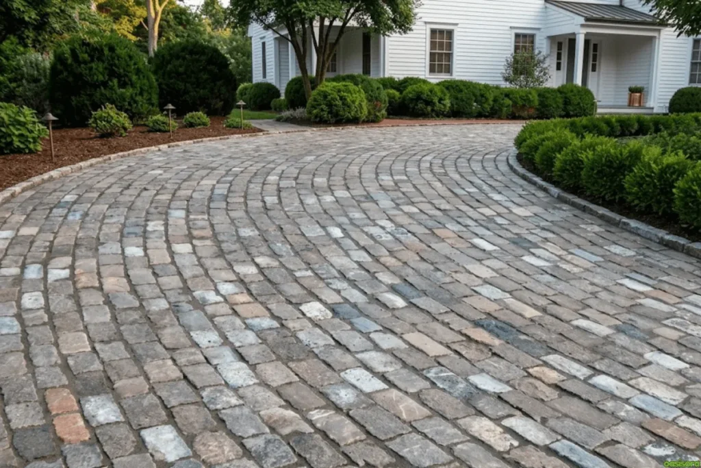 Cobblestone-curved-driveway