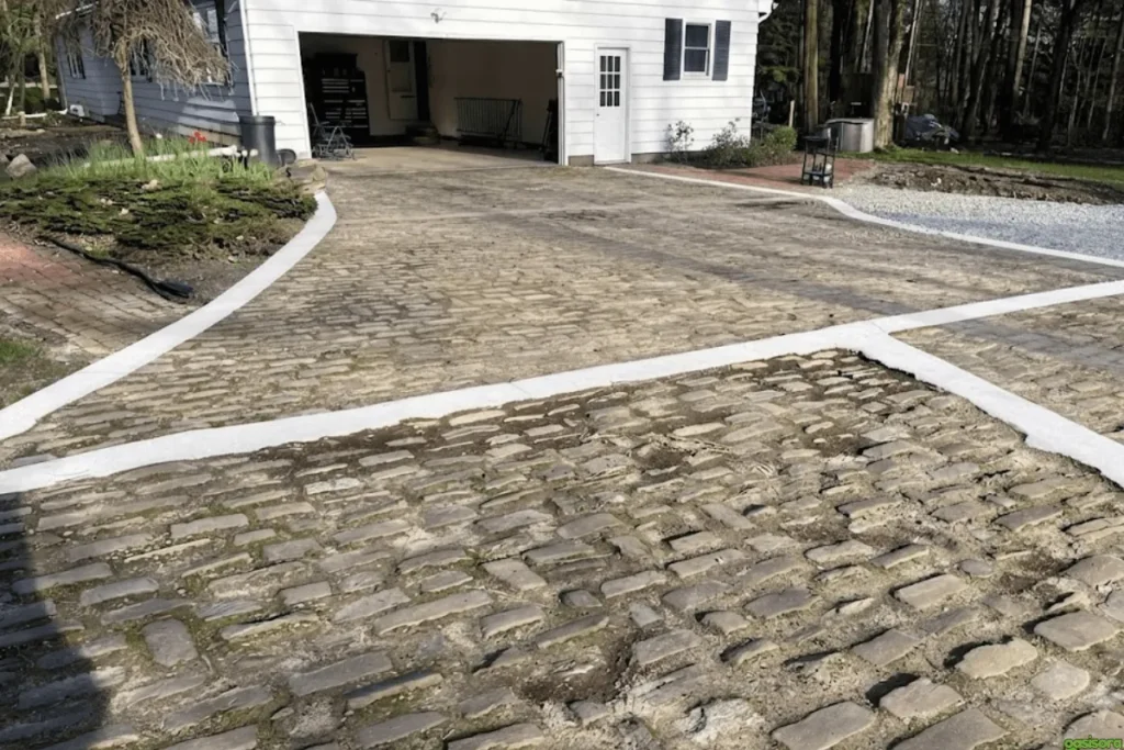 Uneven-surface-Cons-of-Cobblestone-driveway