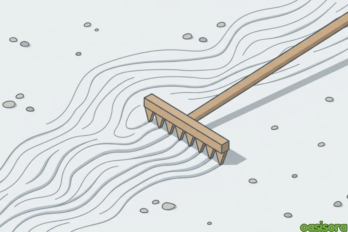 Wiggly Lines rake pattern