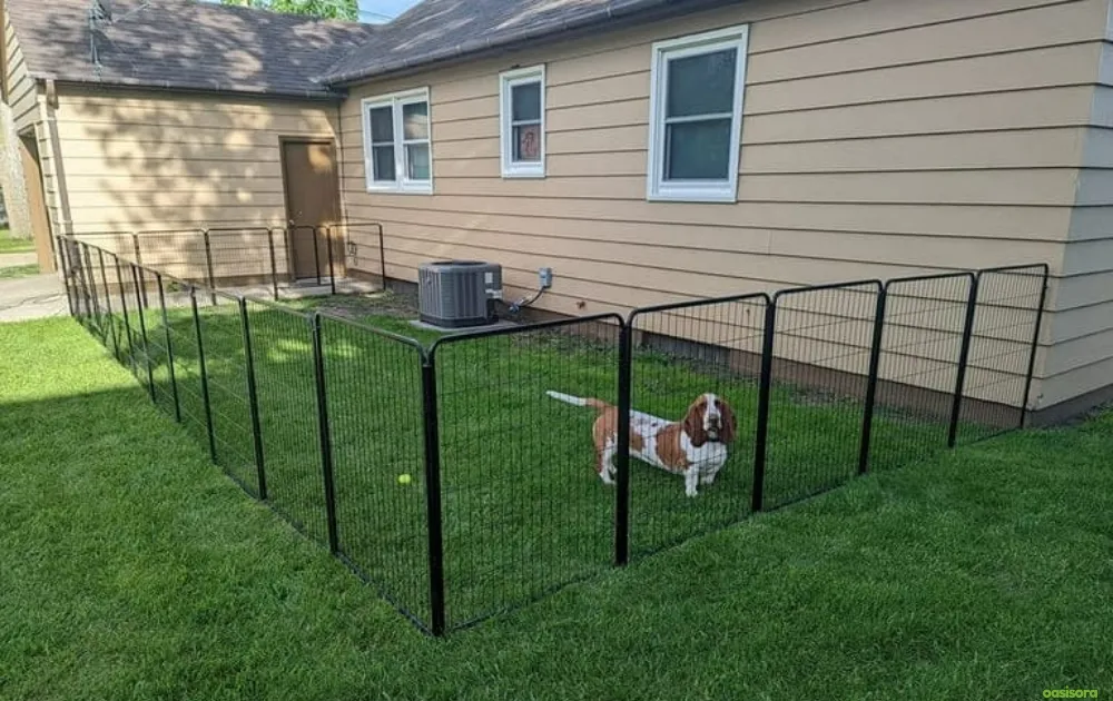 15 Tips for Dog Friendly Backyard Ideas on a Budget in 2025 7 Temporary-or-Portable-Dog-Fences
