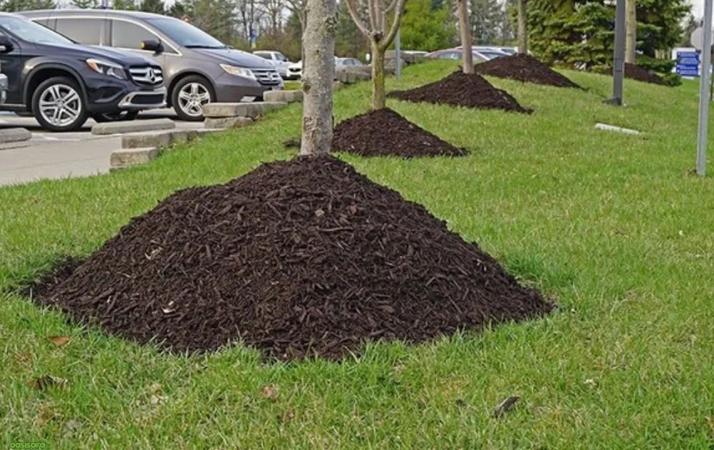 Volcano-Mulching-Around-Trees