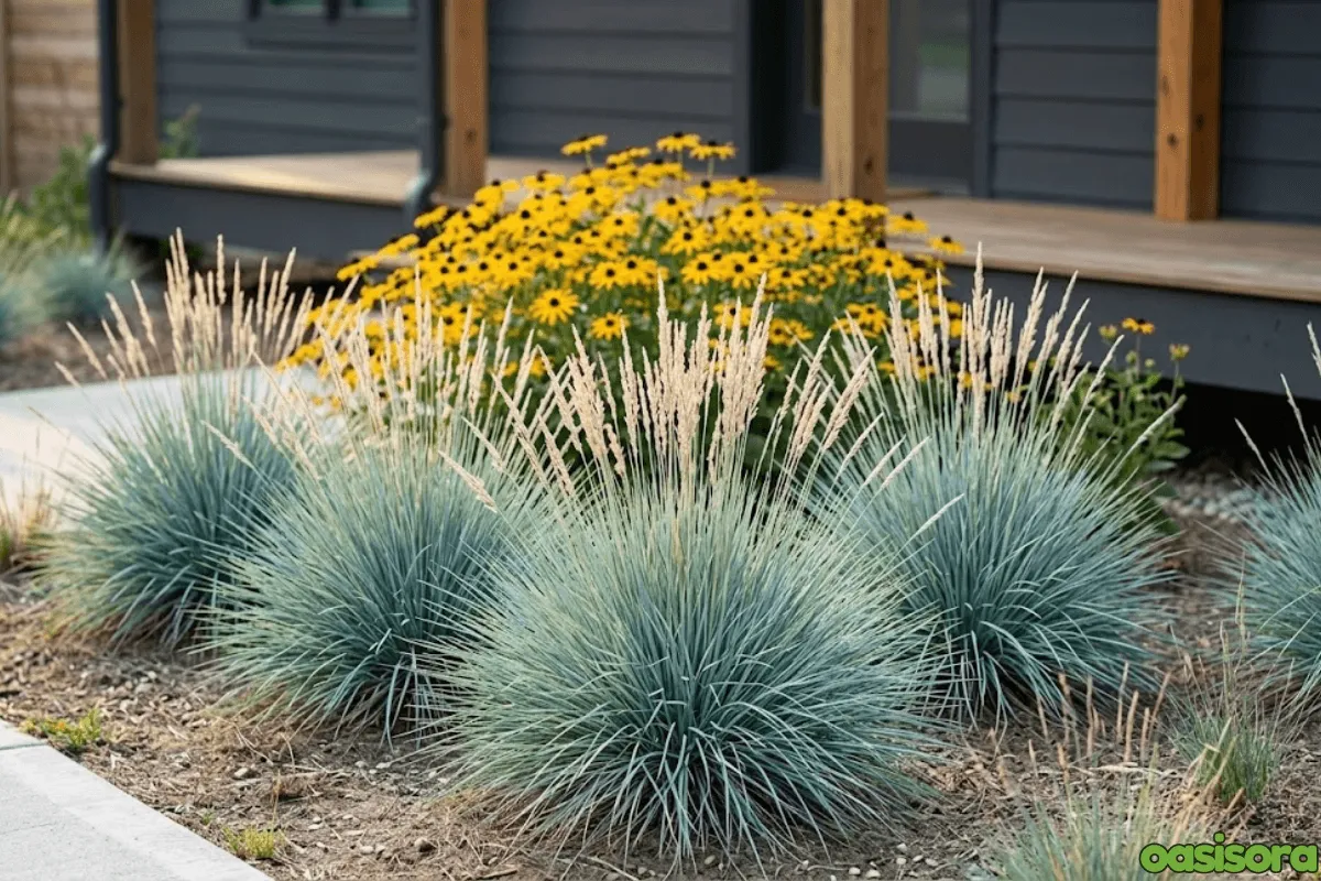 Ornamental Grasses in Your Arizona Landscape (Low Water) 13 Blue Oat Grass Helictotrichon sempervirens 3