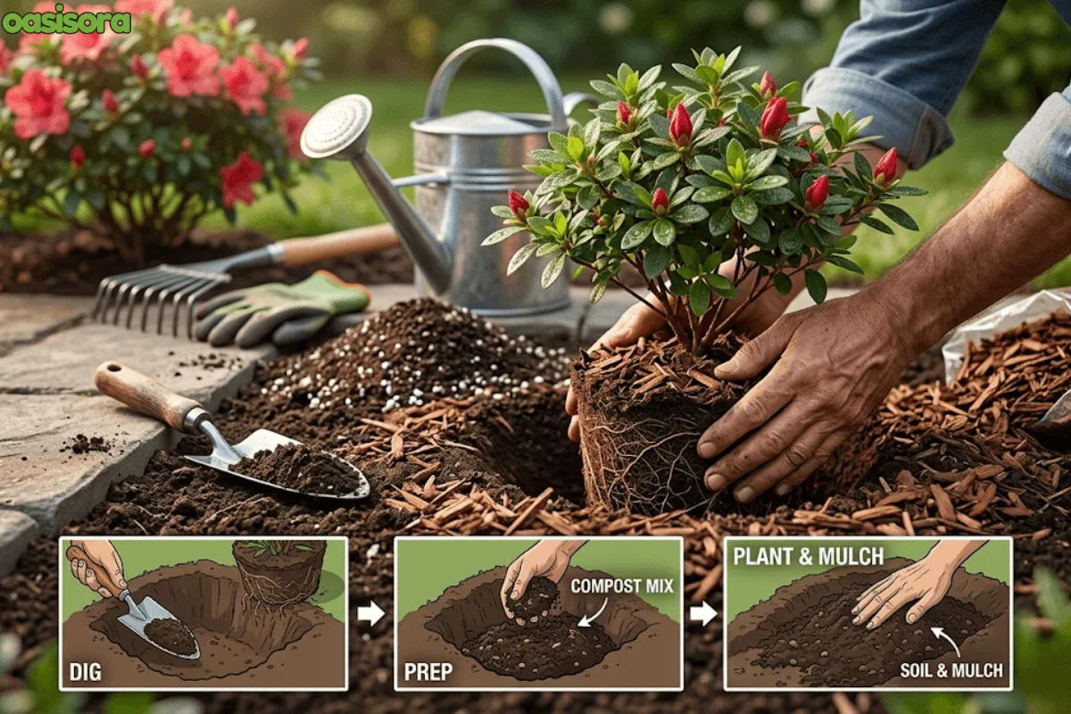 Planting Azalea Bushes Step by Step