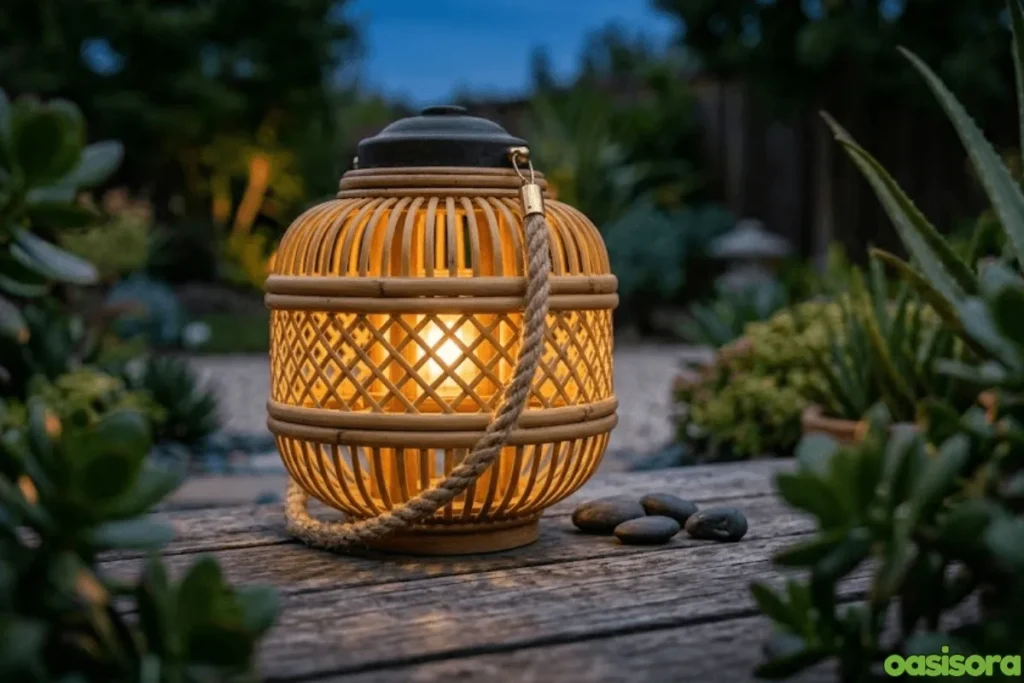 9 Modern Japanese Zen Garden Lighting Ideas for Your Home 9 Bamboo-lantern