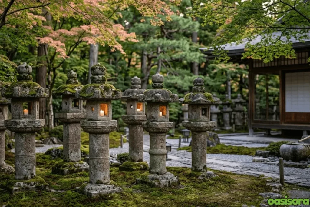 9 Modern Japanese Zen Garden Lighting Ideas for Your Home 2 Ishi-doro-lanterns