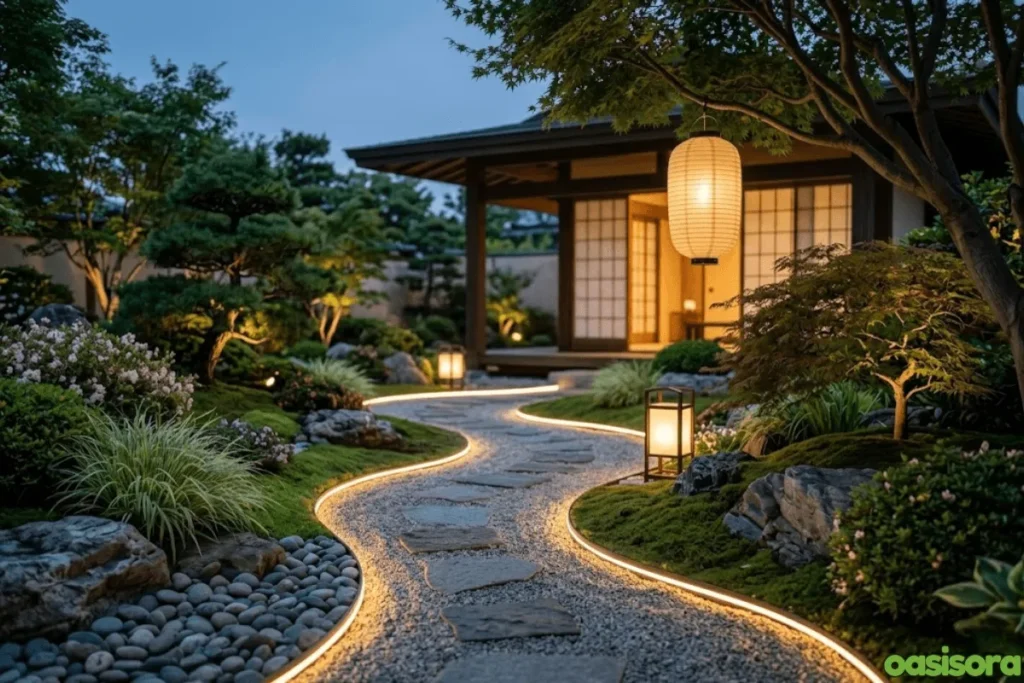 9 Modern Japanese Zen Garden Lighting Ideas for Your Home 5 Modern-LED-Lighting-for-Zen-Gardens