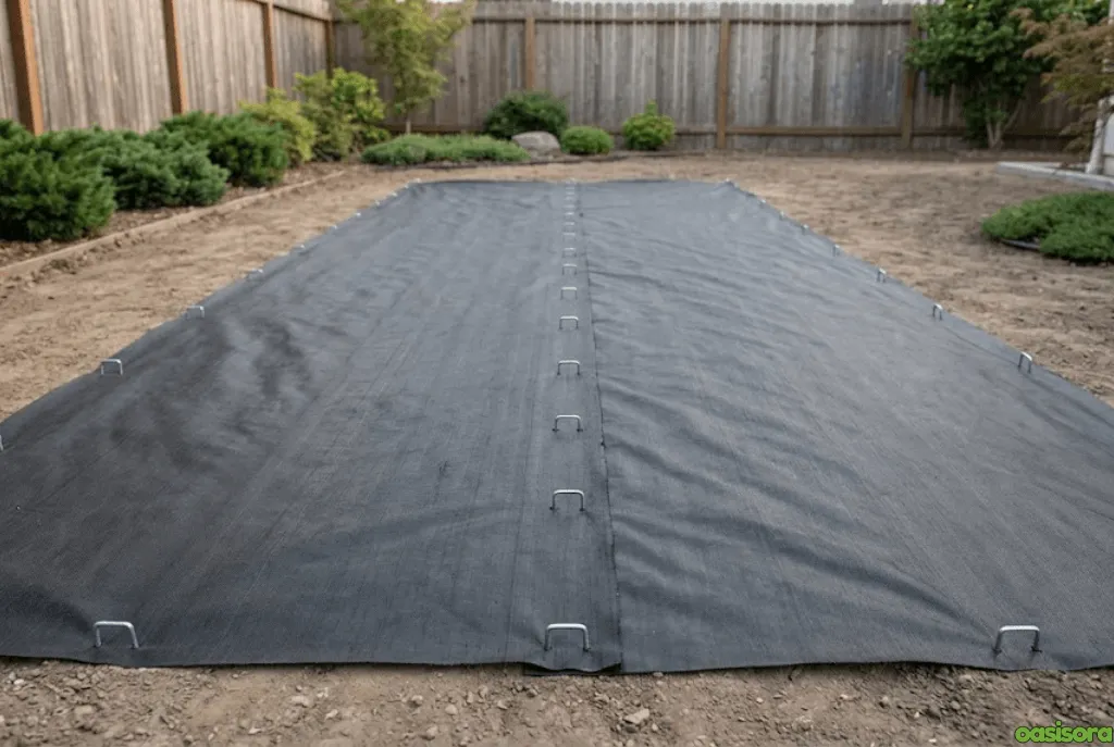 How to Create a Zen Garden: Step-by-Step Guide and Design Rules 5 Install Commercial Weed Fabric