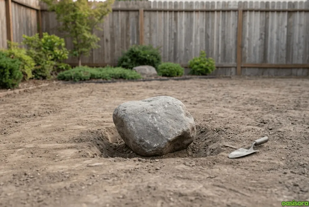 How to Create a Zen Garden: Step-by-Step Guide and Design Rules 6 Set Each Rock One Third Below Ground